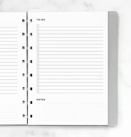 A5 To-Do Notebook Refill - Wit voor Organisatie