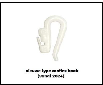 nieuwe type! Conflex losse reserve gordijn haakjes per 20 stuks