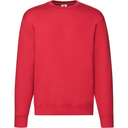 Fruit of the Loom Heren Premium Ingelegd Sweatshirt (Rood)