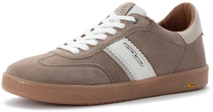 camel active Sneakers van suèdeleer - Maat menswear-44 - Beige-Wit