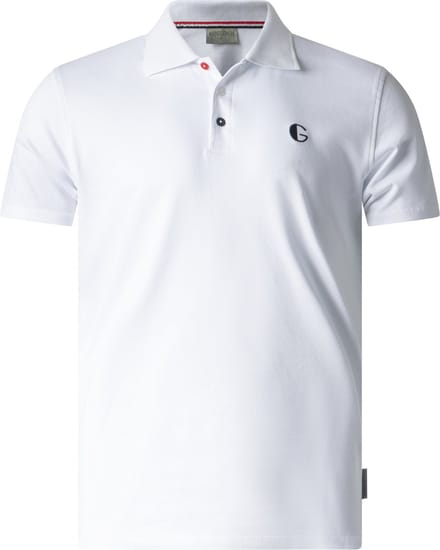 Gentlemen - luxe heren piqué poloshirt - korte mouw - wit - maat M