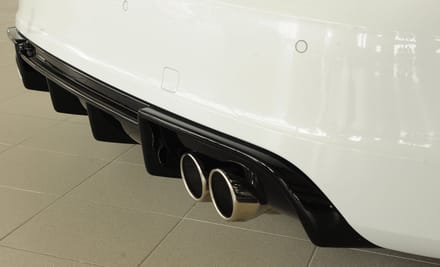 RIEGER - PERFORMANCE DIFFUSER / VALANCE S3 LOOK - AUDI A3 S LINE  PREFACELIFT HATCH / SPORTBACK - GLOSS BLACK