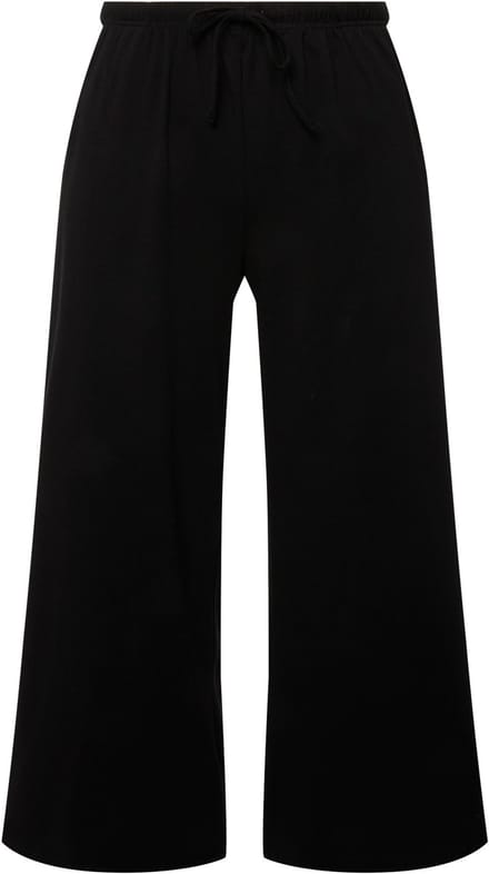 Ulla Popken - Dames - Marlene broek jersey elastische tailleband - Klassiek zwart - Maat 66+