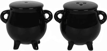 Something Different - Cauldron Peper- en Zoutstel - Zwart