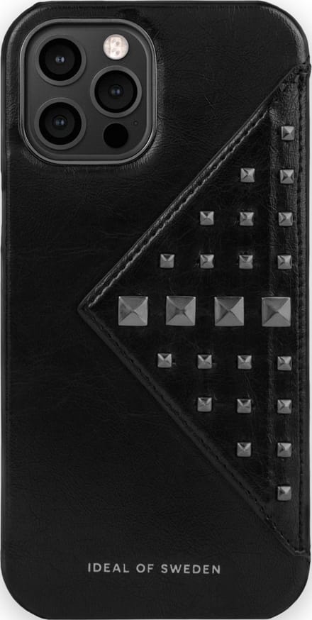 iDeal of Sweden Statement Case Flap Pocket voor iPhone 12 Pro Max Beatstuds Glossy Black - Flap Pocket