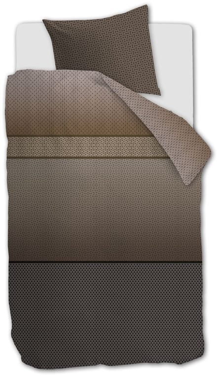 Beddinghouse Carter dekbedovertrek - Eenpersoons - 140 x 200/220 cm - Bruin