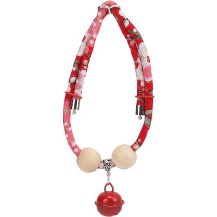 Collier décoratif pour lapins de compagnie, ajustable, avec pendentif clochette, rouge. M red