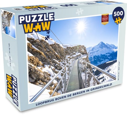 Puzzel Loopbrug boven de bergen in Grindelwald - Legpuzzel - Puzzel 500 stukjes