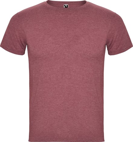 2 Pack T-shirts unisex met korte mouwen 'Fox' melangeweefsel / melee 160 gram Granaat rood - S