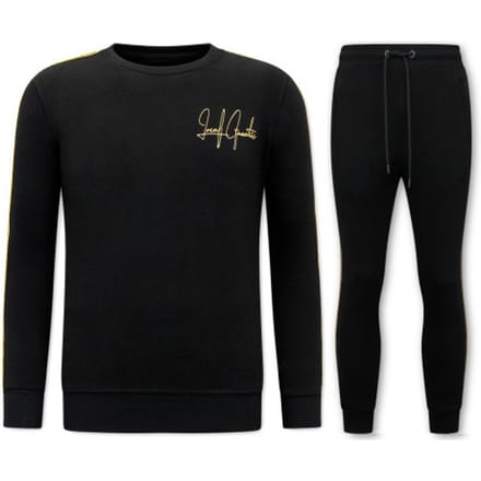 Exclusieve Joggingpak Mannen - Greek Ribbon - Zwart
