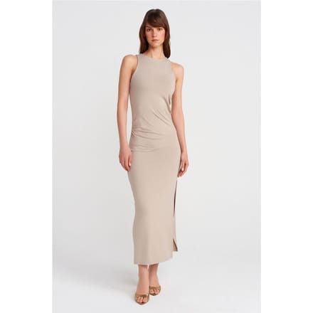 Mouwloze Bodycon Maxi-jurk met Split