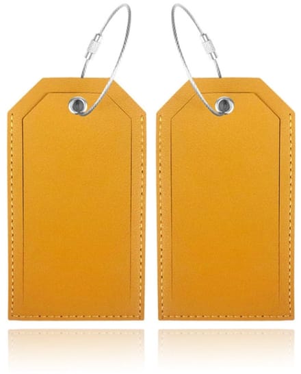 Bagagelabel Geel - Set van 2 stuks