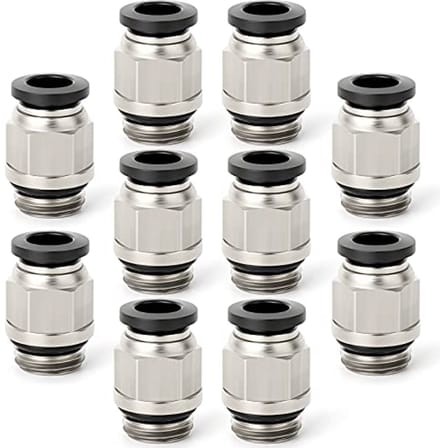 10 Stuks 8mm Push-In Quick Connector Met Afdichtring voor Pneumatische Toepassingen