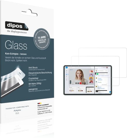 dipos – 2x Pantserfolie geschikt voor Azeyou T11 | 9H Screenprotector