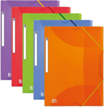 Elastiekmappen Set in Diverse Kleuren A4 Polypropyleen 10 Stuks