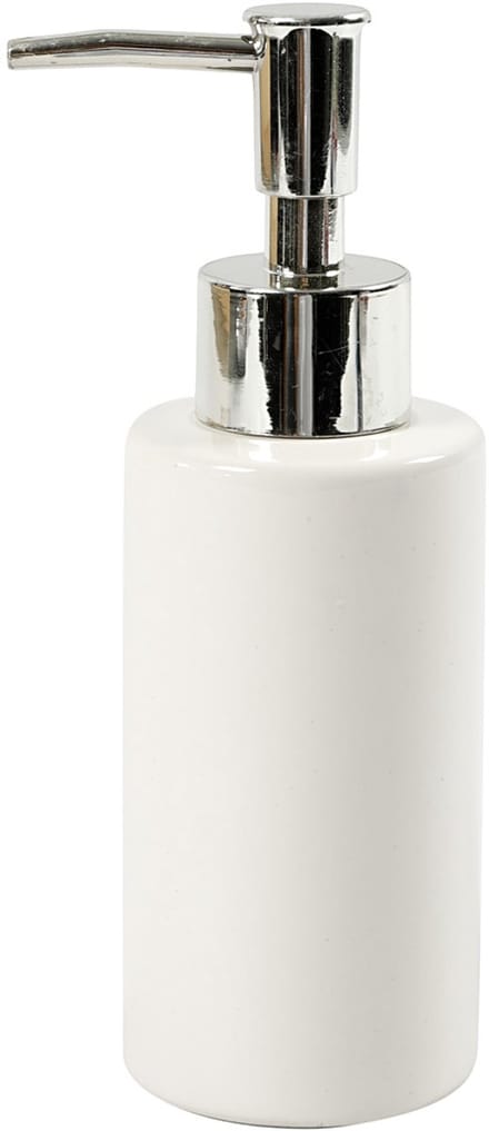 Zeeppomp, H: 16,5 cm, d 5,5 cm, 150 ml, wit, 1 stuk