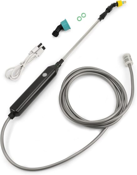 Elektrische sproeier voor planten met telescoopstang en 3 sproeiers