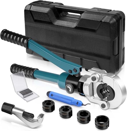 TopChoice® Perstang - Krimptang - Kabelschoentang - Uitgebreide Set - Blauw