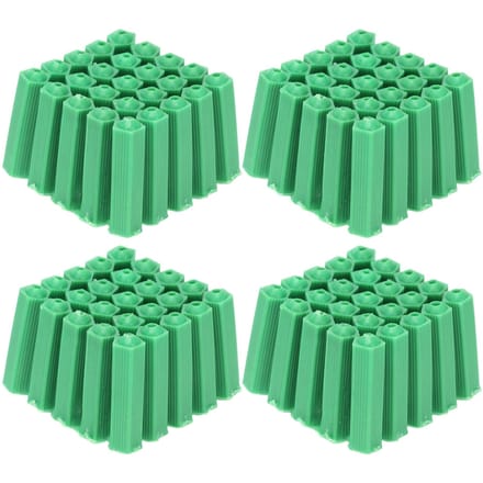 100 stuks M6 Expansiebuis Plastic Muurplug Bevestiging Expansiebuis Accessoire Groen