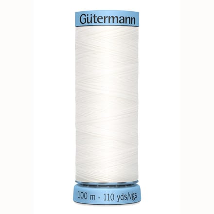 Gütermann zijde garen 100m kleur 800 - Zijden garen - Gutermann