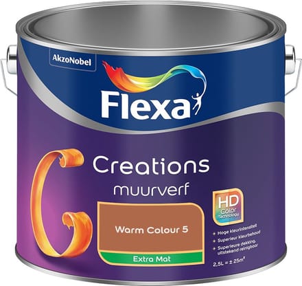 Flexa - Creations Muurverf Extra Mat - Warm Colour 5 - Mengverf - 2,5 L