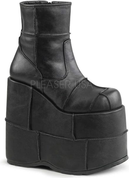 DemoniaCult - STACK-201 Plateau Laarzen - US 12 - 42 Shoes - Zwart
