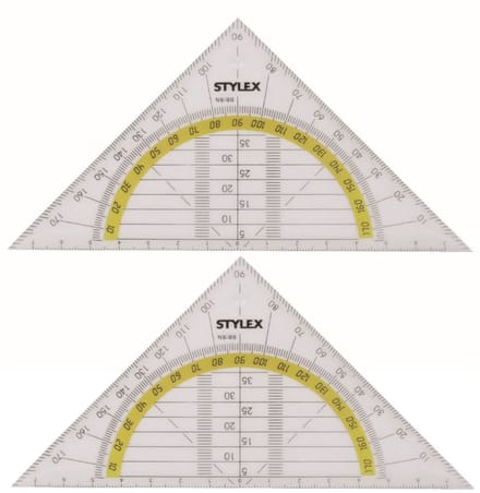 2x Geo driehoek 14 cm