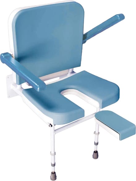 Aidapt Douchestoel max 190 KG - Extra stevig opklapbaar - Blauw