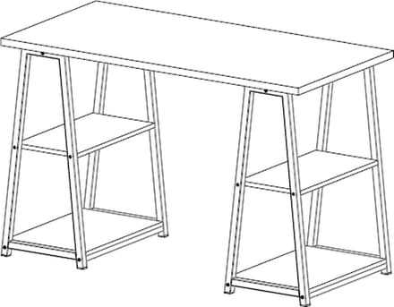 Rousseau - Bureau - 120 cm - Bruin