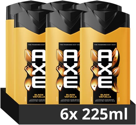 AXE - Douchegel - Fine Fragrance Collection - Black Vanilla - 6 x 225 ml