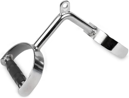 Roeigreep V-vorm - Handgreep Krachttraining - Rug Spier Training - Ergonomisch Ontwerp - 35x18x13 cm - zilver