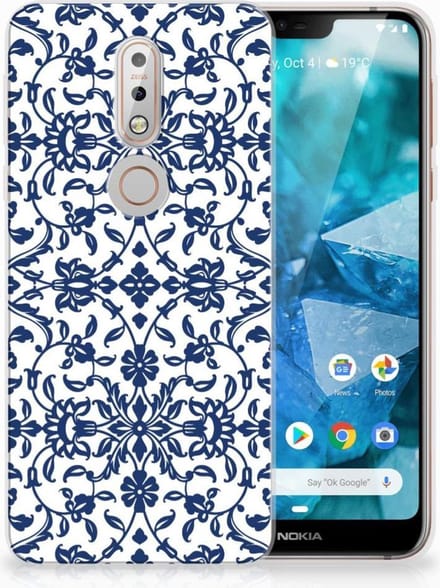 Nokia 7.1 TPU Case Flower Blue