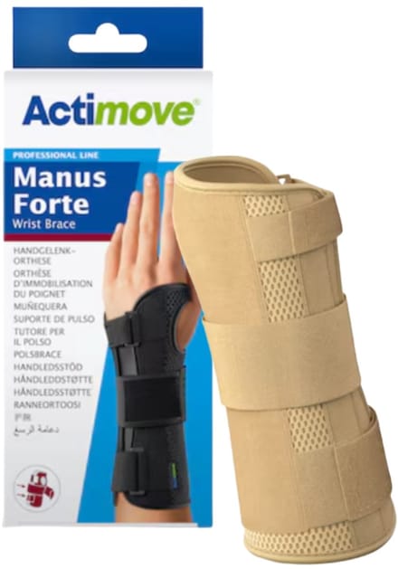 Actimove Manus Forte polsbrace S/M beige - Sterke stabilisatie