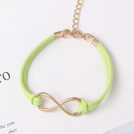 TVR-Wares® | Infinity armband groen touw | Klemsluiting | Verstelbare maat