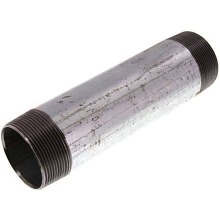 R 2'' Verzinkt Stalen Dubbele Pijpnippel 50 Bar DIN 2982 - 200mm