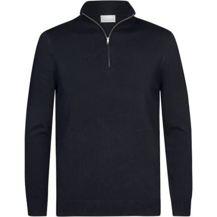 Profuomo Half Zip Pullover Luxury Donkerblauw (navy) - Maat S - Heren - Quarter zip