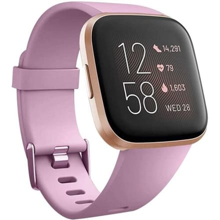 Geschikt voor Fitbit Versa silicone band - oud-roze - Maat S