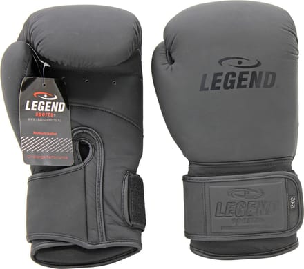 Bokshandschoenen Legend STEALTH Elite Heren/Dames Mat Zwart Leer 8 oz