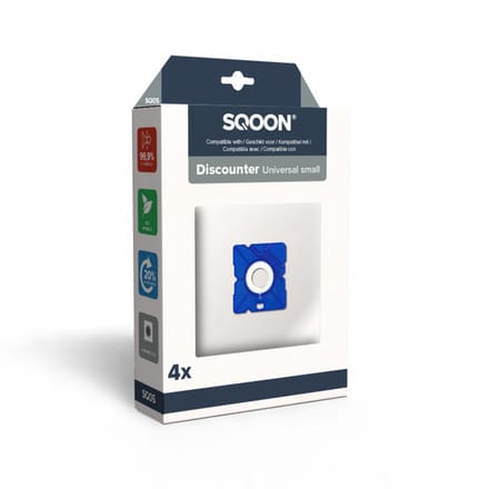 SQOON Stofzuigerzak Discounter Small doos a 4 stuks