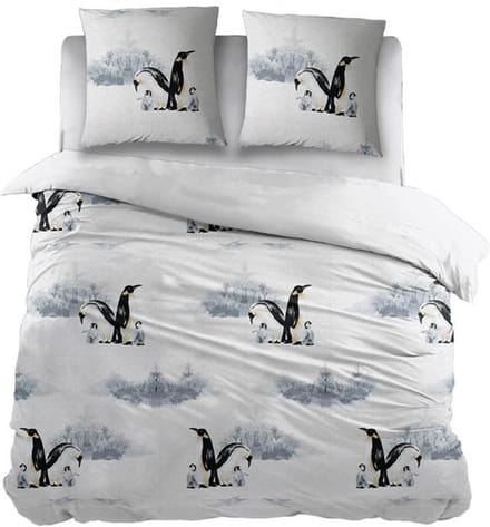 Snoozing Delores - Flanel - Dekbedovertrek - Lits-jumeaux - 260x200/220 cm - Wit