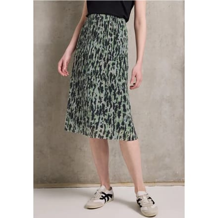 Geprinte geplooide rok van mesh