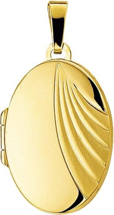 The Jewelry Collection Medaillon Poli/mat - Goud