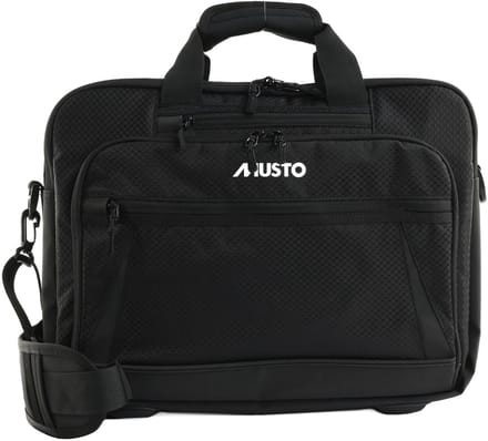 MUSTO handtas schoudertas met laptopvak Navigators Bag Black zwart