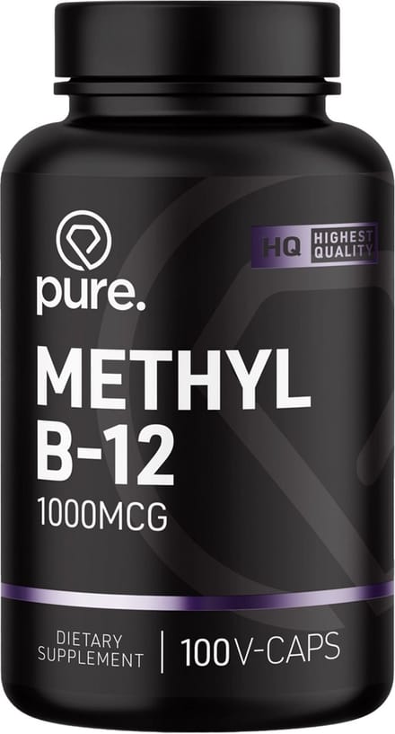 Pure. Methyl B-12 - 1000mcg - 100 vegan capsules - vitamine B12 - methylcobalamine B-12