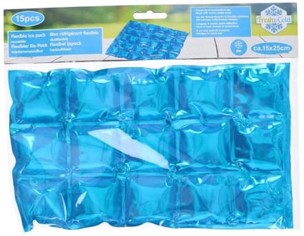Cuisine Elegance Flexibele Koelelementen / icepacks - 4x - plat - herbruikbaar - 15 x 25 cm