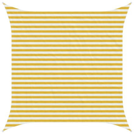 vidaXL - Zonneschaduwzeil - Geel - en - Wit - 3 - x - 3 - m - HDPE