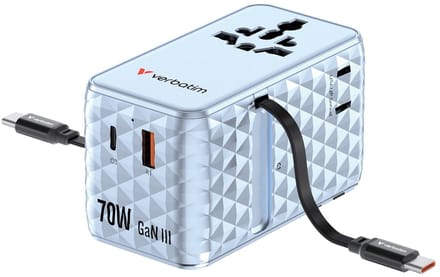 Verbatim Reisadapter Eu Vk Vs Voor Magsafe 1Xusb-C 1Xusb-A 2Xusb-C 70W