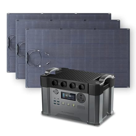 ALLPOWERS Zonnegeneratorset 2400W (S2000 Pro + SF200 200W flexibel zonnepaneel) - S2000 Pro+3PCS SF200 200W zonnepaneel