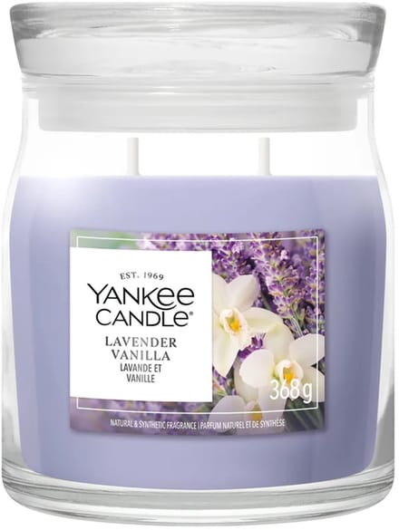 Yankee Candle - Lavender Vanilla Medium Jar - tot 50 branduren