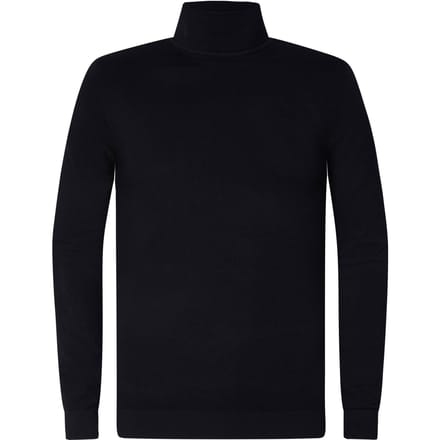 Petrol Industries Heren Coltrui - Ribgebreide Trui - Essentials Collection - Pullover - Truien - Zwart - Maat S